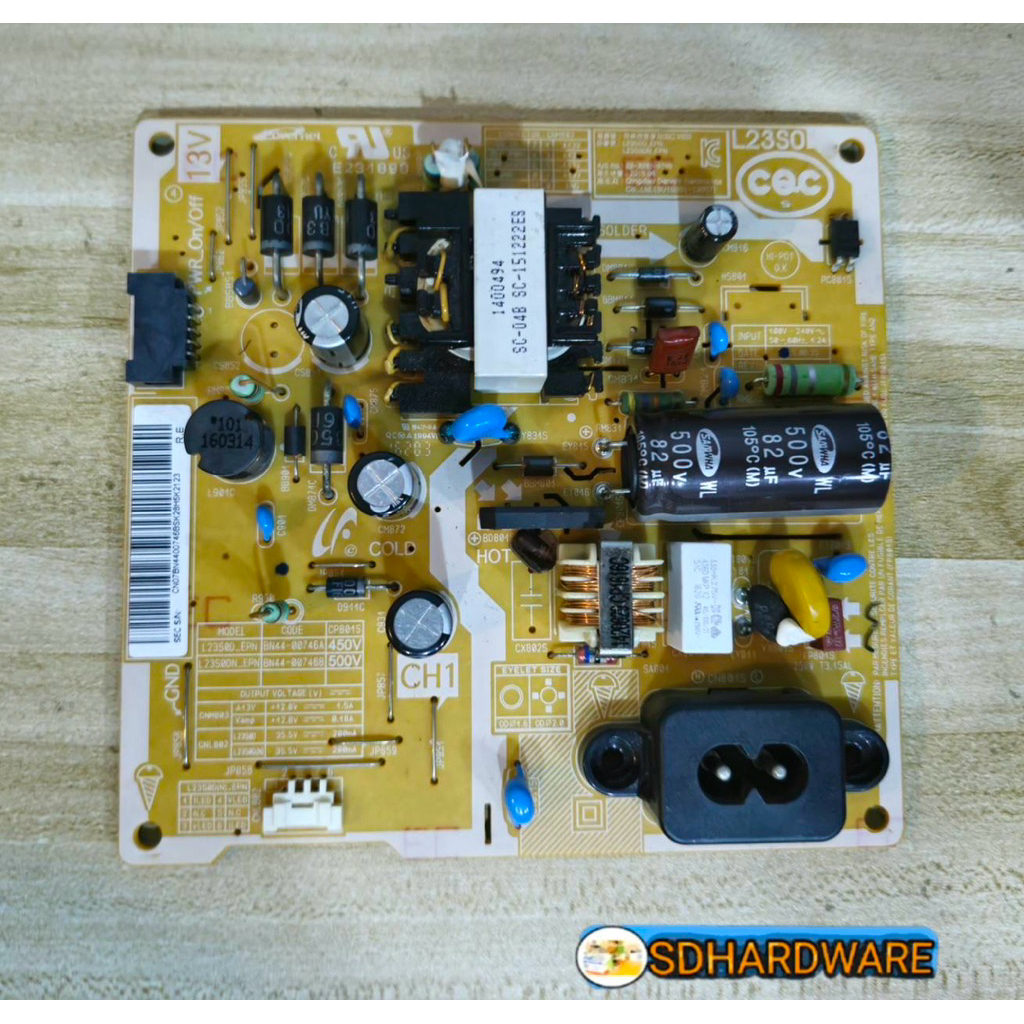 บอร์ดพาวเวอร์ทีวี  samsungรุ่น UA24H4003AR สินค้ามือสองใช้งานได้ดี