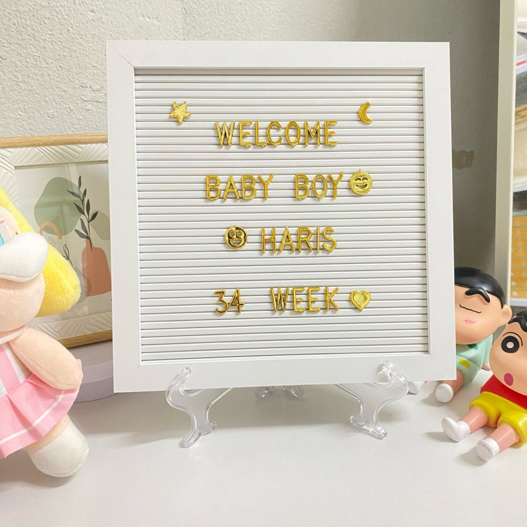 letter board ป้ายกระดานปักตัวอักษร ขนาด25*25ซม.