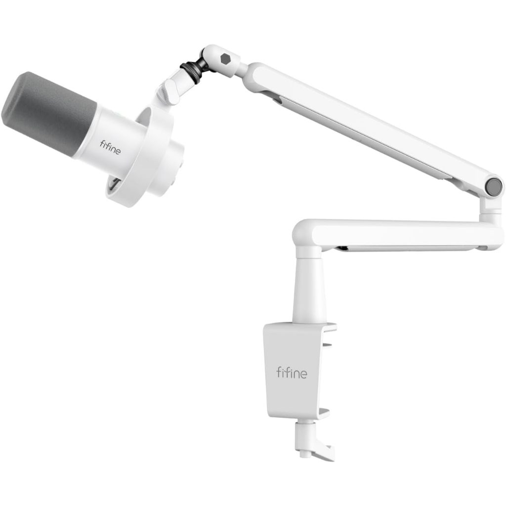 FIFINE T688W ไมโครโฟน Dynamic USB/XLR พร้อมแขนไมค์บูม BM88 และ Pop Filter ประกันศูนย์ 1 ปี