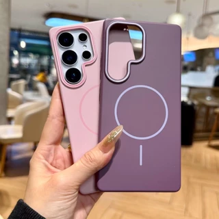 Magnetic เคสสำหรับ For Samsung A56 5G A16 A26 A36 S25 S22 S23 FE S24 Ultra S25Ultra เคสใสกันกระแทก เคสโทรศัพท์แบบด้าน