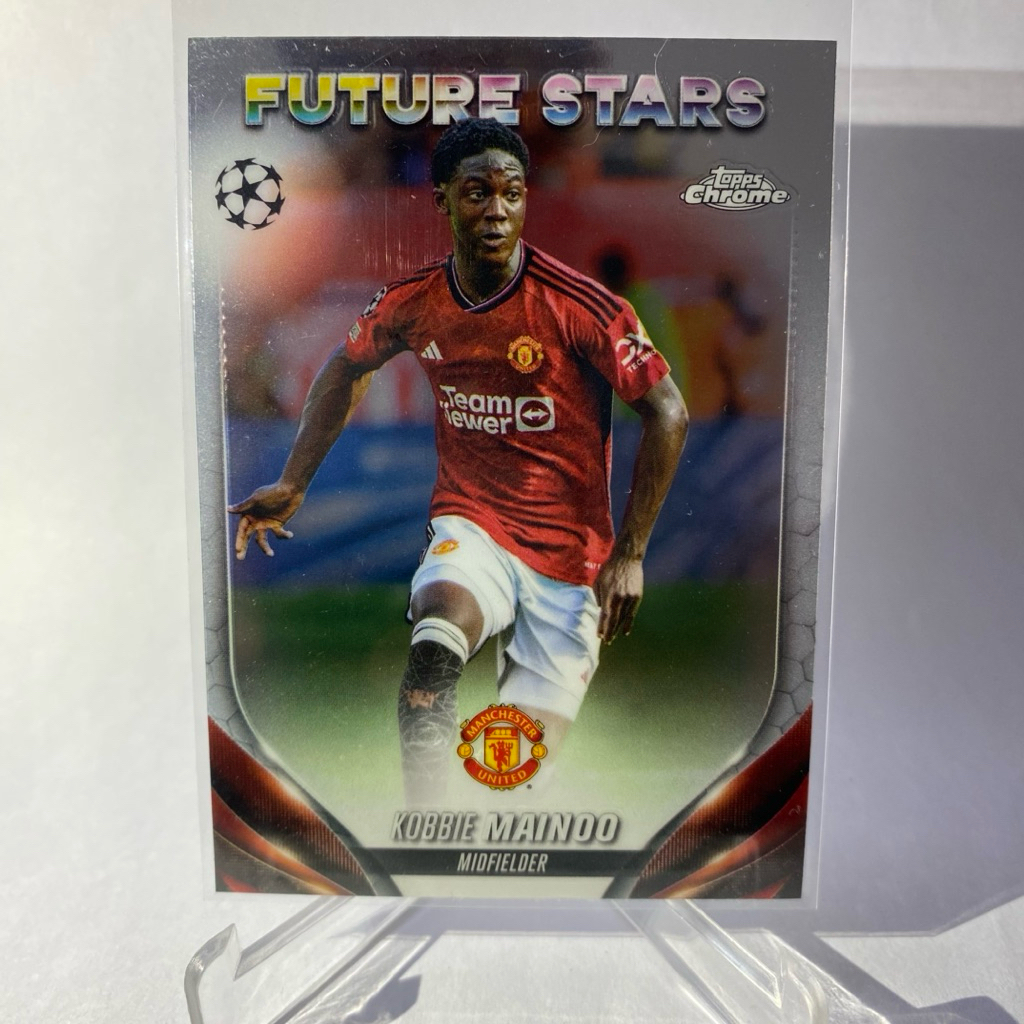 การ์ดนักฟุตบอล สำหรับสะสม KOBBIE MAINOO, MANCHESTER U., FITURE STARS, TOPPS CHROME 2024