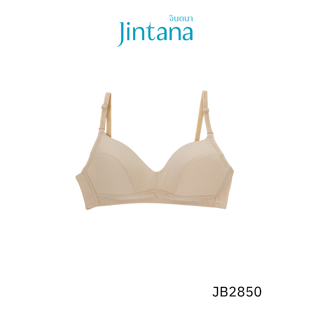 Jintana เสื้อชั้นใน จินตนา รุ่น Basic รหัส JB2850 (ไม่มีโครง) สีเบจ เสื้อในไม่มีโครง ผ้านิ่ม ใส่สบาย ระบายอากาศ