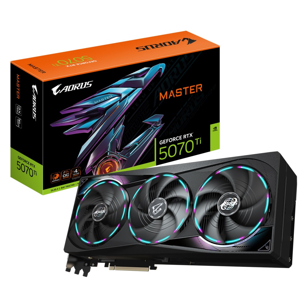 GIGABYTE GeForce RTX 5070 Ti AORUS MASTER 16GB GDDR7 Graphics Card การ์ดจอ