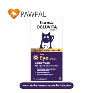 Ocluvita Intervetta Exp.2027 อาหารเสริม บำรุงสายตาและดวงตา สำหรับสุนัขและแมว soft chew