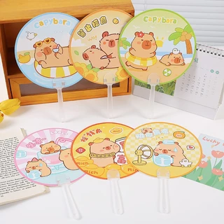 🔥พร้อมส่ง🔥 พัดกระดาษ พัด พัดลายการ์ตูน พัดพกพา พัดมือจับ พัดมือพกพา ของแถม ของชำร่วย