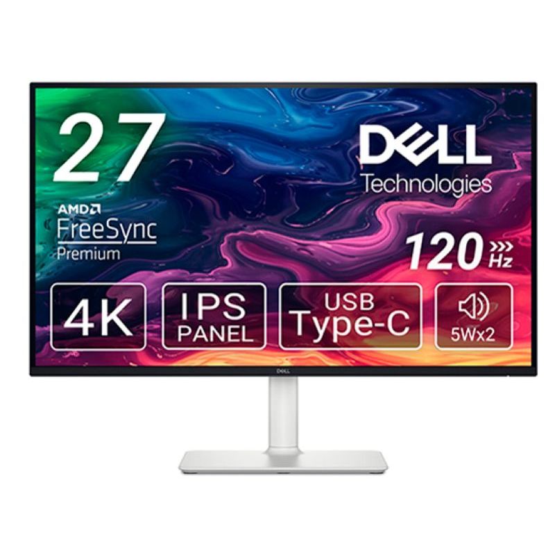 Dell Monitor USB-C 27 Plus 4K - S2725QC,120Hz 16:9, HDMI 2.1, Panel IPS, Eyes Care, sRGB 99%, Speake