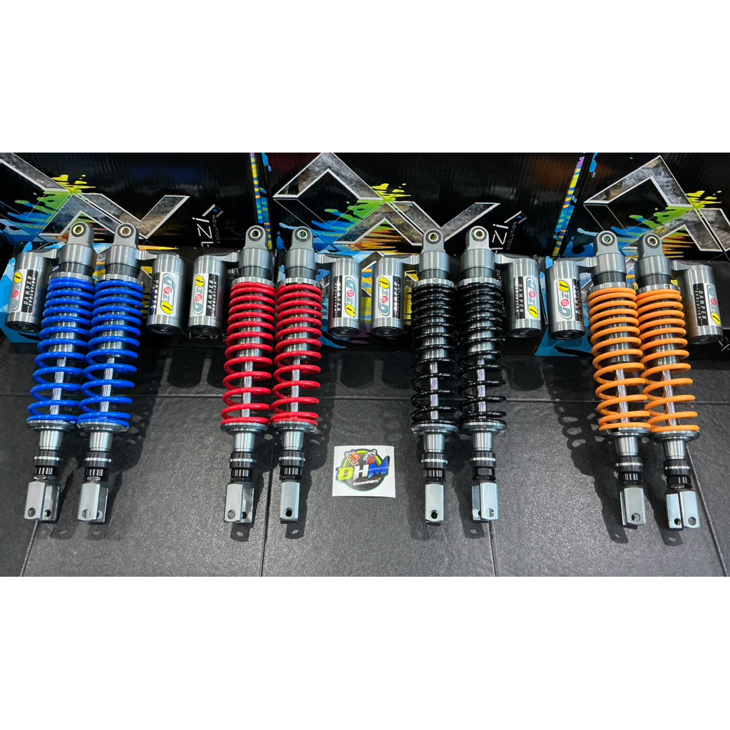 โช๊คหลัง Gazi เเท้ รุ่น HYPER RX (รองท๊อป) สำหรับ FORZA300 เเละ FORZA350 ยาว400มิล  ปรับนิ่มเเข็งสปริง ปรับรีบาว์นได้