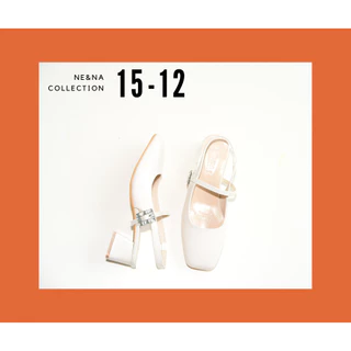 รองเท้าเเฟชั่นผู้หญิงเเบบคัชชูเเฟชั่นเปิดหน้าเท้าส้นปานกลาง No. 15-12 NE&NA Collection Shoes