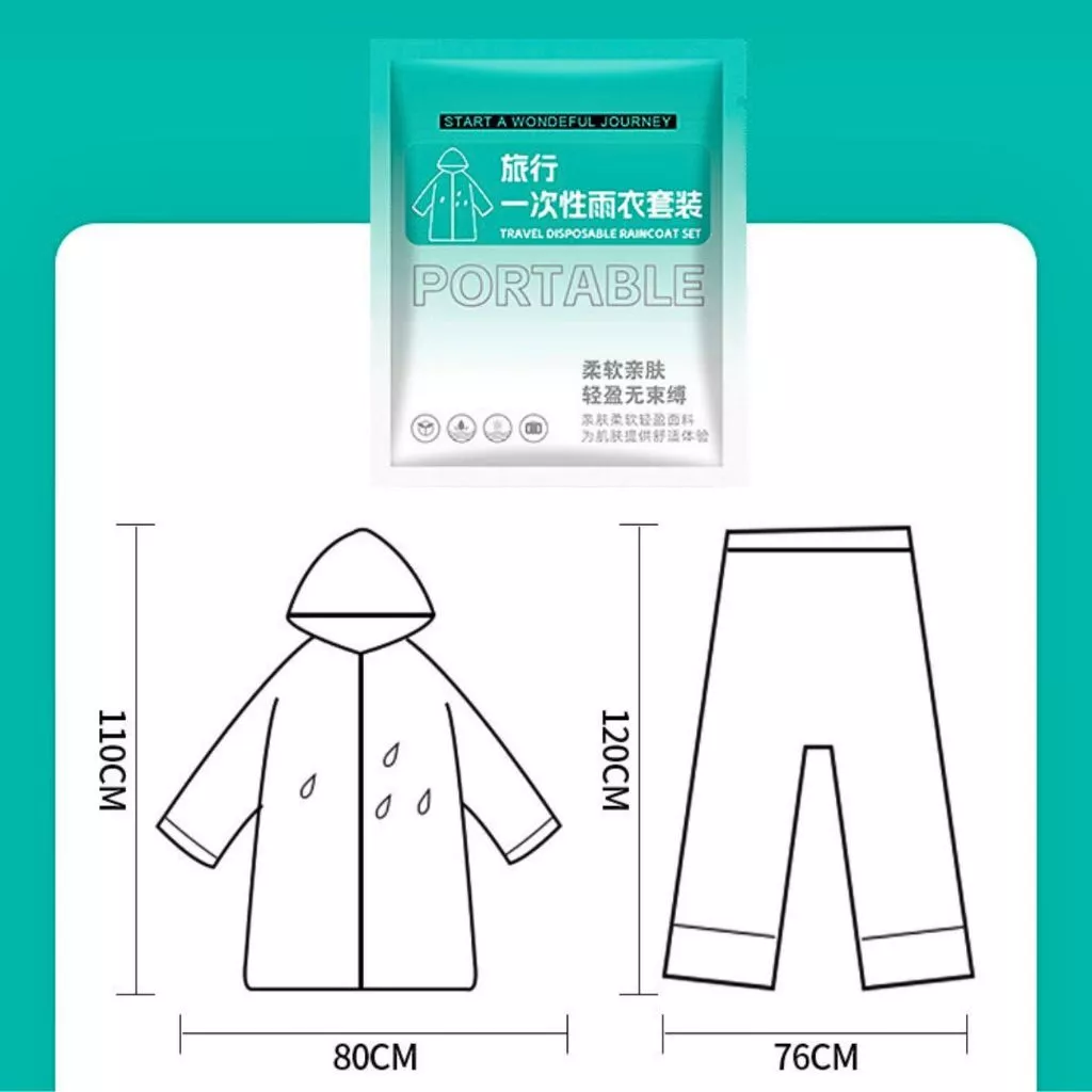 Lucky เสื้อกันฝน แบบชุด พร้อมกางเกง แบบพกพา กันน้ำ กันฝุ่น กันโคลน thumbnail 10
