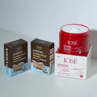 [บริษัทโดยตรง] - JOSE Extra White และ JOSE Soap & Scrub ครีมโจเซ่กระปุกแดง 1 สบู่สครับโจเซ่ 2