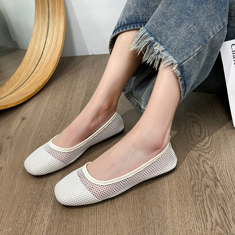 Atiktoa รองเท้าส้นแบนผู้หญิง แฟชั่น ทรงกลวง น้ำหนักเบา อเนกประสงค์ - รูปที่ 4