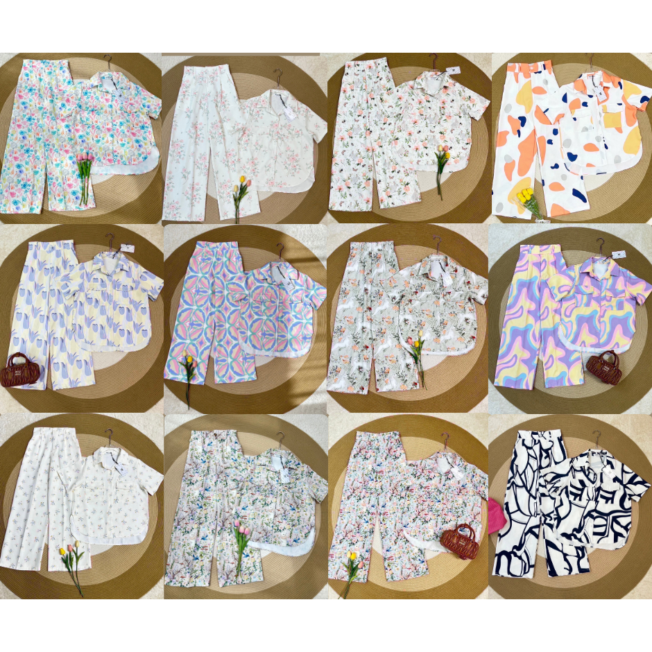 WL-2 งานเซ็ทขายาวแขนสั้น ผ้าPape