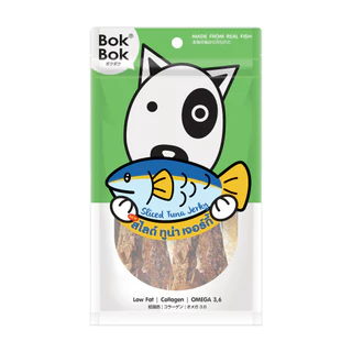 Bok Bok บ๊อกบ๊อก เนื้อปลาทูน่าสไลด์อบแห้ง 100% ไม่เติมเกลือ ปรุงรส