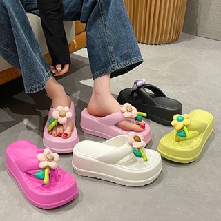 Kicks   NEW รองเท้าหูหนีบเสริมส้นสูง  EVA คุณภาพดี เบา กันลื…