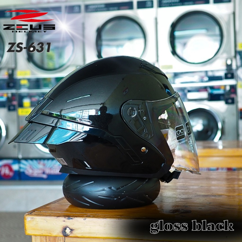 หมวกกันน็อคZEUS zs-631 open face แว่น2ชั้น🕶️ มาทั้งหมด 3 สี