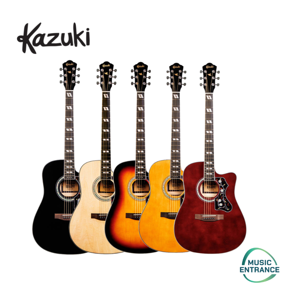 Kazuki Deluxe Series Acoustic Guitar กีต้าร์โปร่ง 41นิ้ว คาซูกิ DLKZ41C GEN2 กีตาร์โปร่งคอเว้า