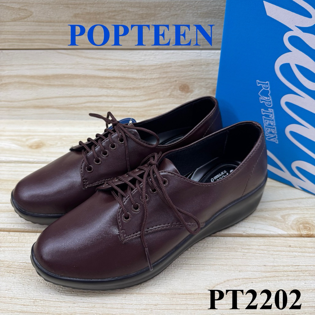 POPTEEN  PT2202 รองเท้าผู้กำกับลูกเสือ 36-42 ส้นสูง 4 CM