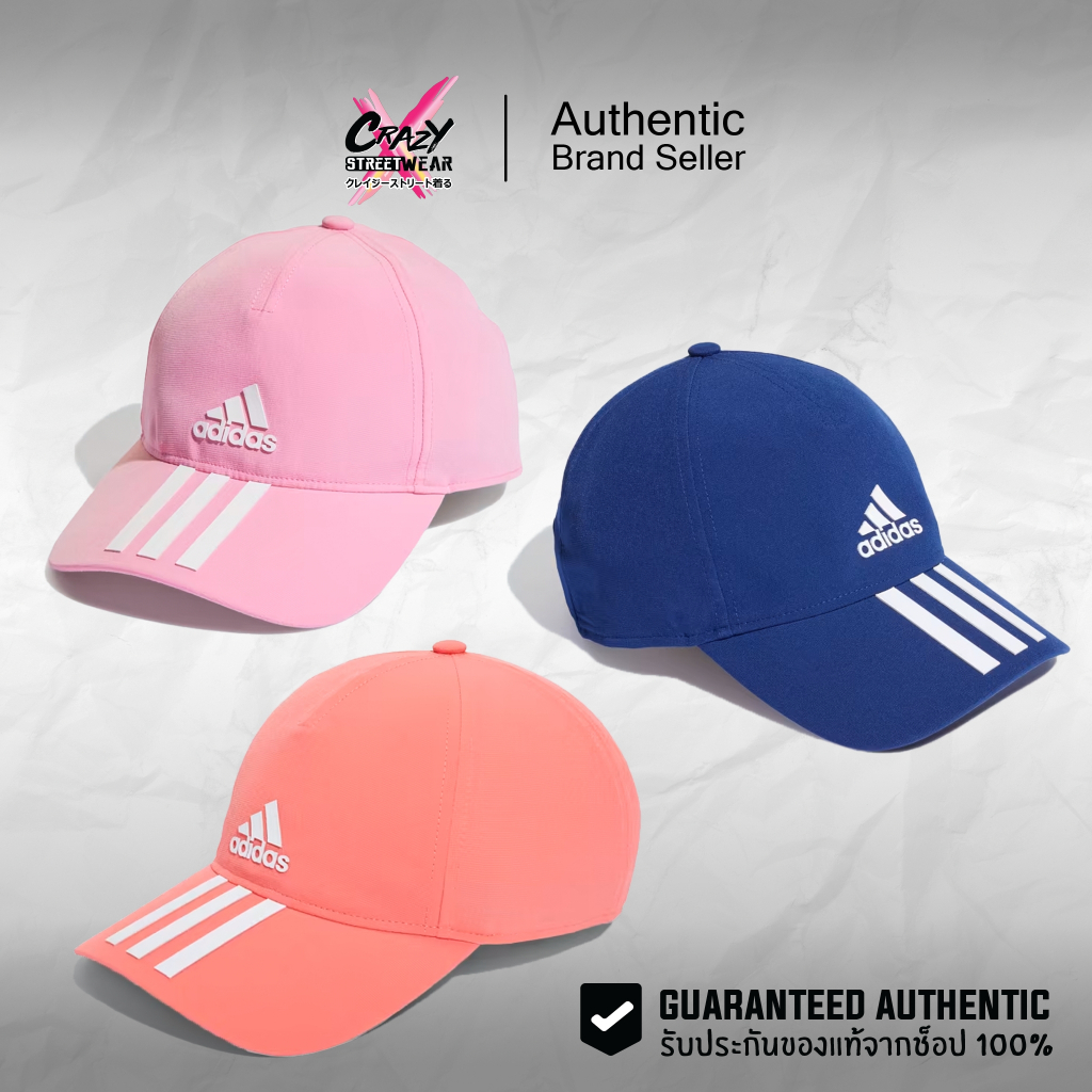 หมวก Adidas Aeroready 3-Stripes Baseball Cap ของแท้ 100% (HM6680 / GR9686 / HD7245) สินค้าลิขสิทธิ์แท้ Adidas หมวกเบสบอล