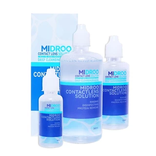 MIDROO ขนาด น้ํายา น้ำยาล้างคอนแทคเลนส์ 💦60 ml/ 120ml/360ml