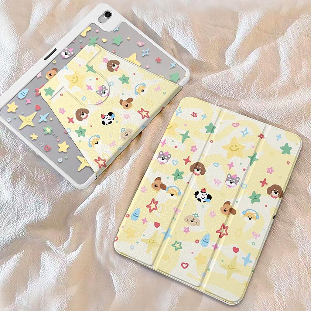 🔥พร้อมส่ง🔥เคสiPadหมุน 360°Gen12 Air8  11/13 Gen10 Air7/6 Gen11 ที่ใส่ปากกา Star Puppy เคส iPad Gen11
