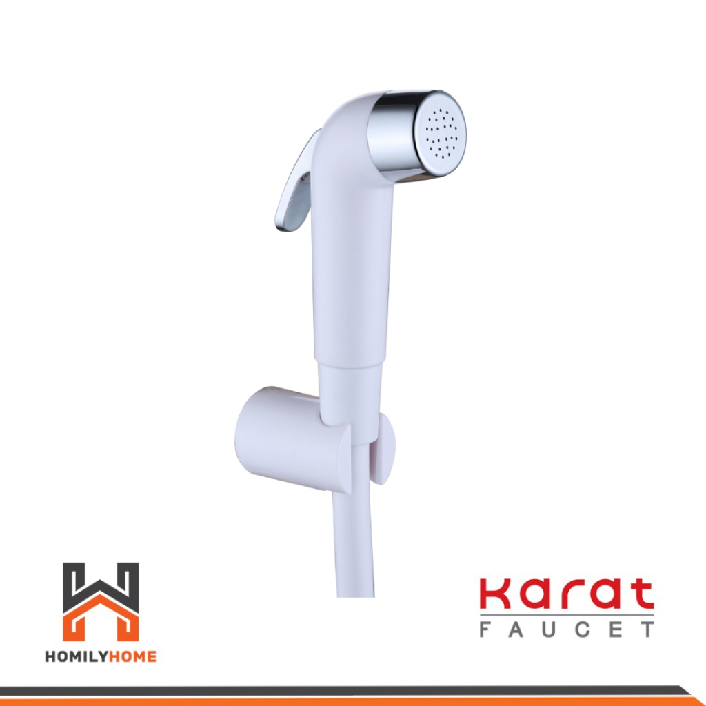 Karat Faucet สายฉีดชำระครบชุด รุ่น KA-03-325-11 สีขาว สาย PVC ยาว 120 ซม.