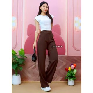 กางเกงขายาว 9ส่วน S-5XL กางเกงเอวสูง ทรงขากระบอก เนื้อผ้าวูฟเวฟ ดีไซน์ใส่ทำงานได้ 9167#