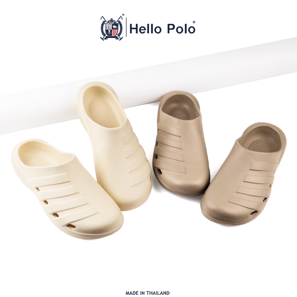 Hello Polo รองเท้าแตะแบบสวม unisex รุ่น HP8019 แฟชั่น พื้นนิ่ม กันน้ำ วัสดุ EVA