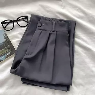 REKIO S-6XL (23-46) กางเกงขายาวผู้หญิง กางเกงสูท สไตล์เกาหลี ขนาดใหญ่