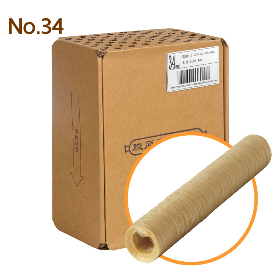 ส่งจากไทย ไส้เทียมคอลลาเจน No.34 (1 แท่ง) (แถมเชือกมัดอาหารขนาดทดลอง) (เส้นผ่าศูนย์กลาง 3.4 cm) ไส้เ