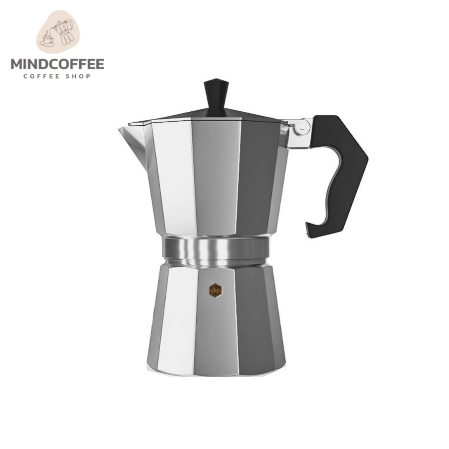 Moka Pot กาต้มกาแฟสด มอคค่าพอท หม้อชงกาแฟ เครื่องชงกาแฟ อลูมิเนียม 100/150/300/450ML MindCoffee