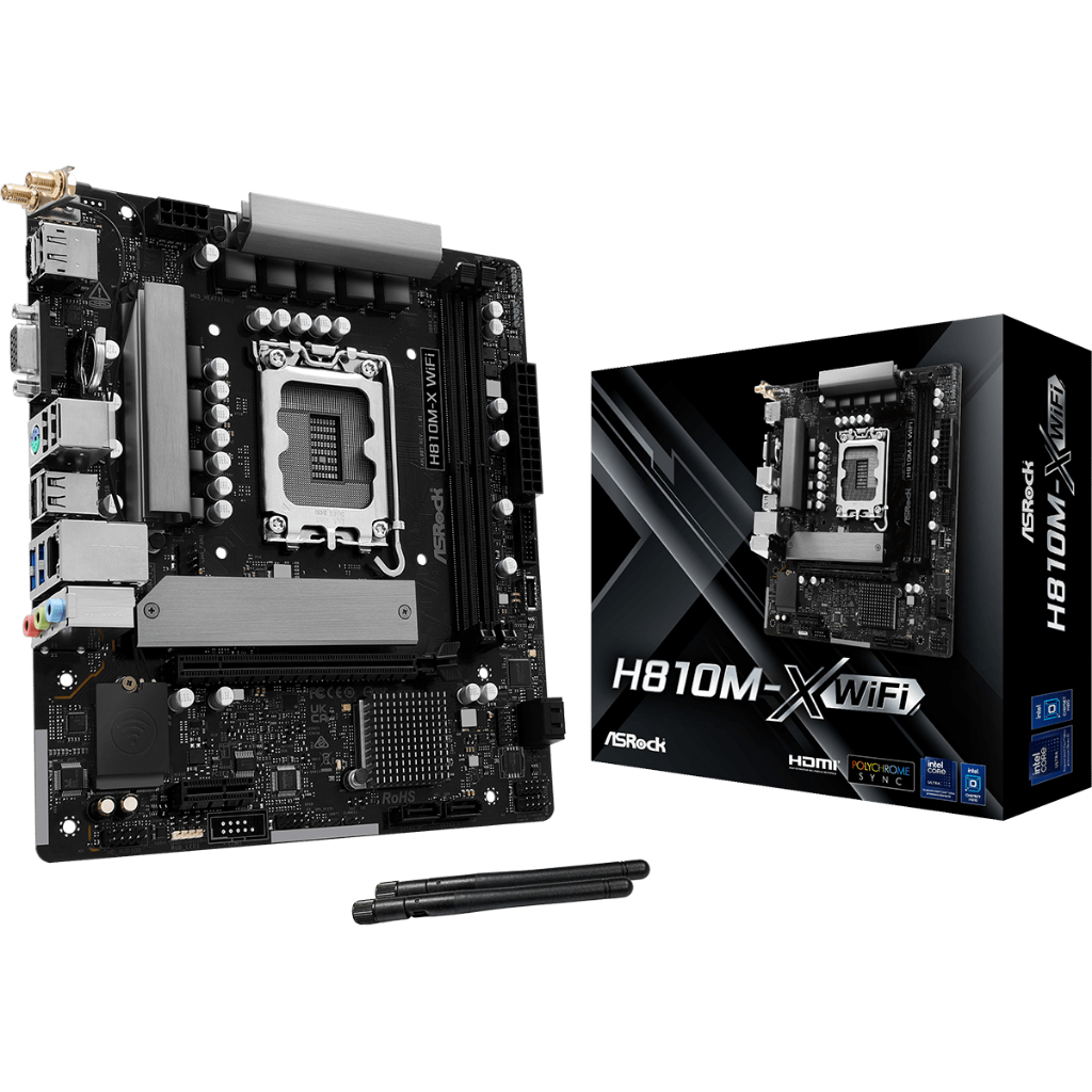 MAINBOARD (1851) ASROCK H810M-X WIFI DDR5