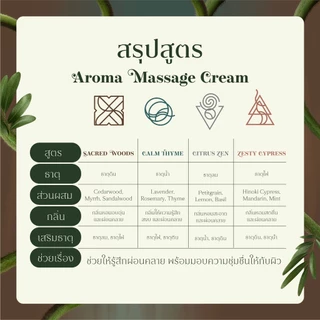 Erb Sacred Woods Aroma Massage Cream 15G. เอิบ มาสสาจครีม บำรุงผิว นวดคอบ่าไหล่ กลิ่นซาเครด วูดส์ อโรม่า