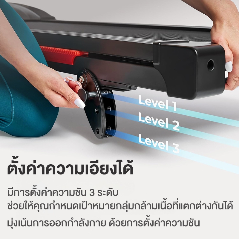 【รับประกัน10ปี】ลู่วิ่งไฟฟ้า A6ลู่วิ่ง 4.0แรงม้า สามารถปรับความชันได้ ปรับระดับความเร็ว 12ระดับ เครื่องวิ่ง ลู่วิ่งพับได้ รูปที่ 2