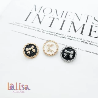 กระดุมลายโบว์ สำหรับเสื้อสูท โค้ทแฟชั่น อุปกรณ์ตกแต่งเสื้อผ้า alloy button 17.5mm /20mm/23mm JL81632