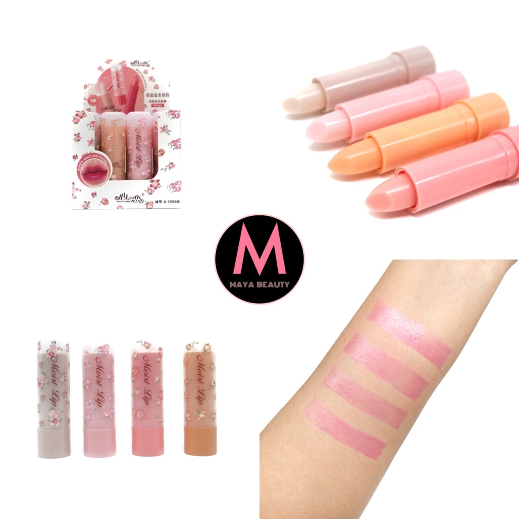 {12แท่ง} Heart Love Light Color Change Lip Balm ลิปบาล์มเปลี่ยนสี เนียนนุ่ม ให้สีเป็นธรรมชาติ no.X095