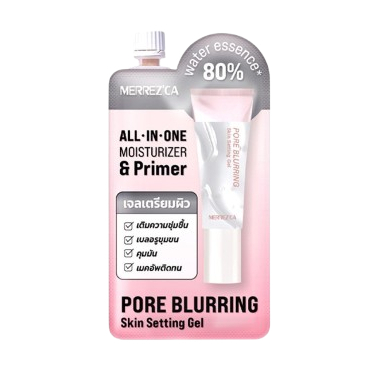 (1ซอง) Merrezca Pore Blurring Skin Setting Gel ไพรเมอร์และมอยส์เจอไรเซอร์แบบ 2 in 1