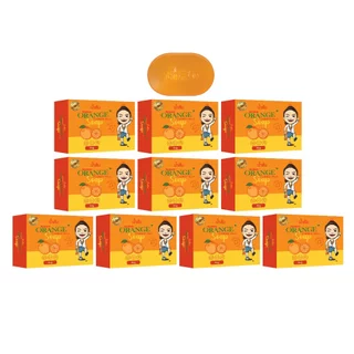 สบู่น้ำส้ม 3 ก้อน 88.- *แถม* ตาข่ายตีฟอง ออร์แกนิค สบู่ล้างหน้า ฟอกตัว พร้อมส่ง