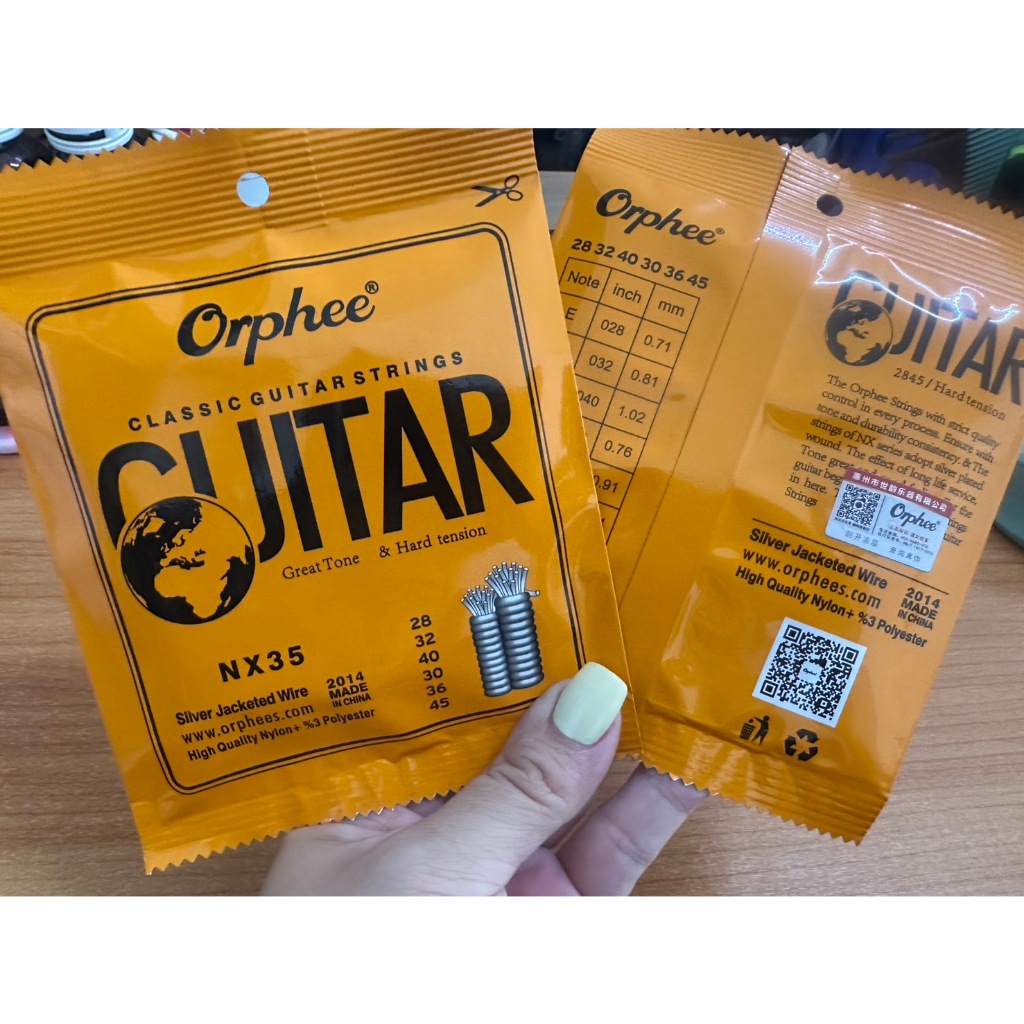 [ของแท้!] Orphee สายกีต้าร์คลาสสิค รุ่น NX-35 ครบชุด สายกีต้าร์ สายคลาสสิค คุณภาพดี Classic Guitar Strings
