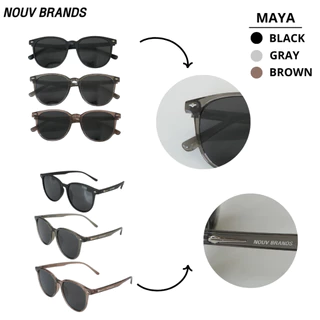 แว่นตากันแดด รุ่น M-Maya NOUV เลนส์ polarizedUV400 ทนทาน น้ำหนักเบา มีกล่องและผ้าเช็ดแว่นให้ คละสี