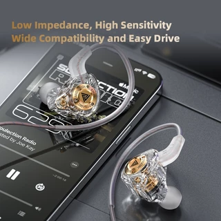 QKZ ENZO หูฟังอินเอียร์ In ear Hi-Res Audio เบสหนักแน่น Aux3.5 พร้อมไมโครโฟน สายยาว 1.25m ของแท้
