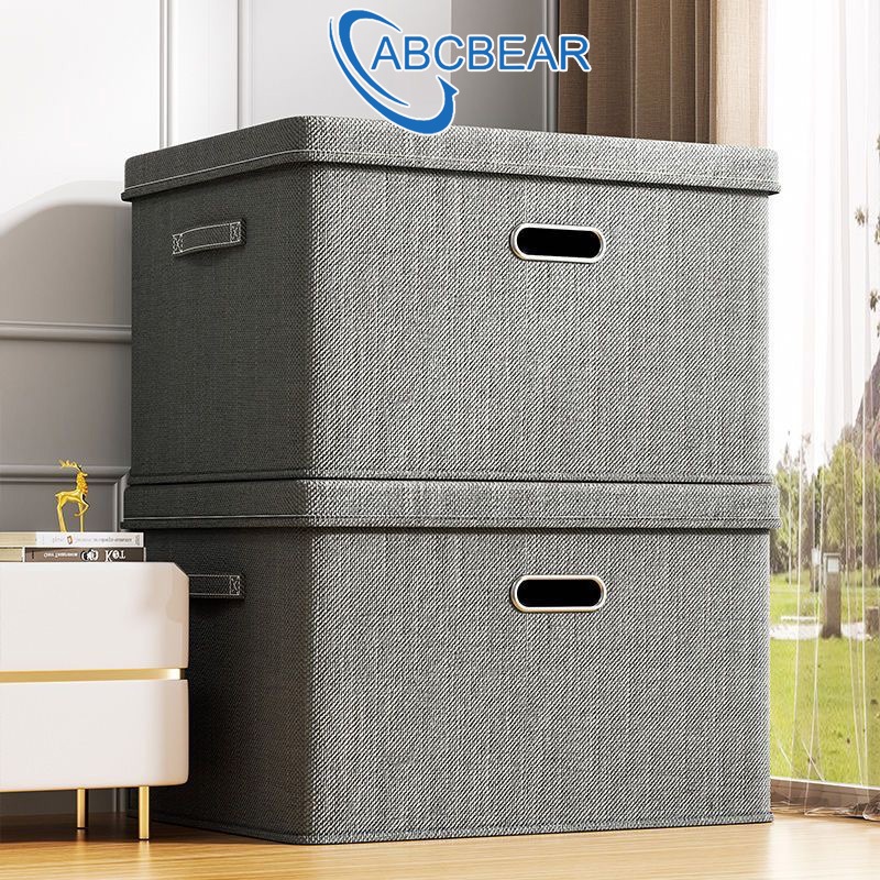 🔥🔥-CODกล่องใส่ผ้า คุณภาพสูง กล่องพับได้ กล่องใส่ของ มีฝาปิด ป้องกันฝุ่น ไม่มีกลิ่น ลังเก็บของ storage box