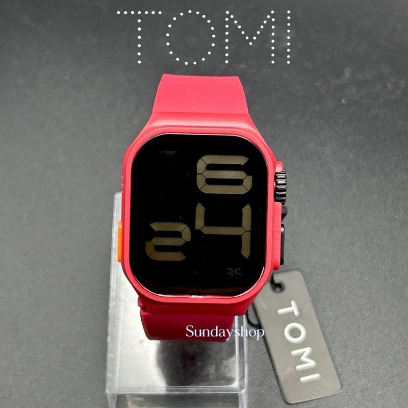 (Z8) นาฬิกาข้อมือ TOMI แท้ กันน้ำดิจิตอล ทรงฮิต ใส่ได้ทุกวัยไฟสว่างสุดๆ