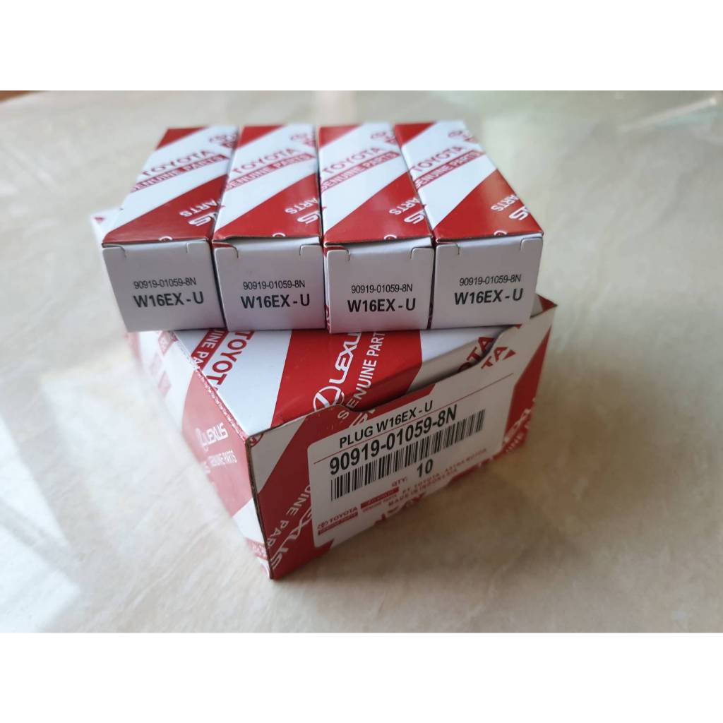 หัวเทียน W16EXU EE100,2E,4E,ST150-151,DYNA(ไดน่า) แท้ๆเบิกห้าง (4หัว 1ชุด) ราคาชุดละ 260บาท