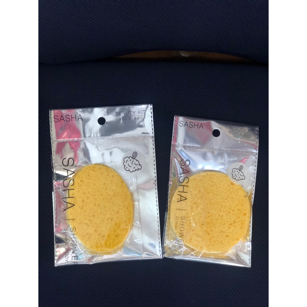 ฟองน้ำขัดหน้า มี 2 รุ่น ให้เลือก ทรงกลมหรือทรงรี ขนาด 8-12 cm. แพ็คละ 1 ชิ้น/Sasha Sponge Puff For Makeup