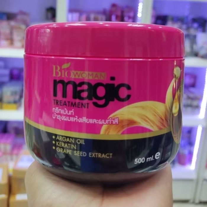 Biowoman Magic treatment  ทรีทเม้นท์ไบโอวูเมนส์ เมจิค บำรุงผมแห้งเสีย และทำสี 500 มล.