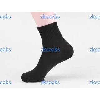 ZKSOCKS 1แพค=20คู่ ถุงเท้านักเรียนคุณภาพดี แพคกิ้งเดี่ยว พร้อมส่ง🚚ขาว/ดำ/เทา