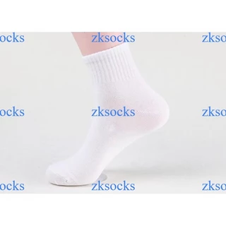 ZKSOCKS 1แพค=20คู่ ถุงเท้านักเรียนคุณภาพดี แพคกิ้งเดี่ยว พร้อมส่ง🚚ขาว/ดำ/เทา