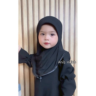 ผ้าคลุมเด็ก ฮีญาบเด็กใส่ได้ทุกโอกาศ สีดำ