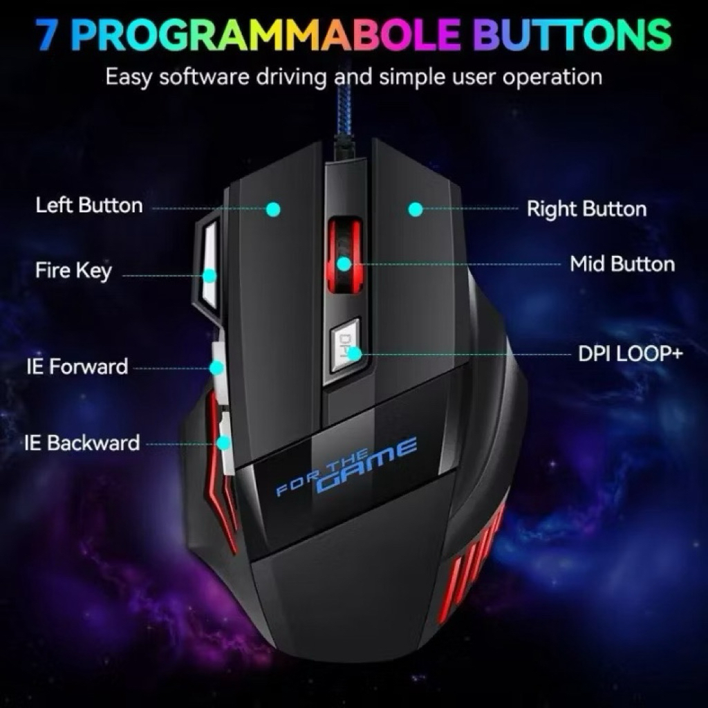 Mouse gaming RGB รุ่น MS-7