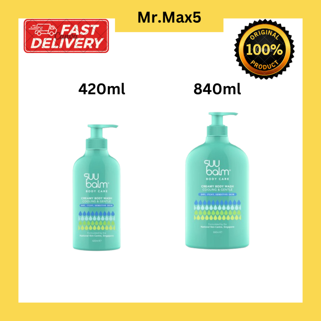 Suu Balm Cooling & Gentle Creamy Body Wash 420ml / 840ml